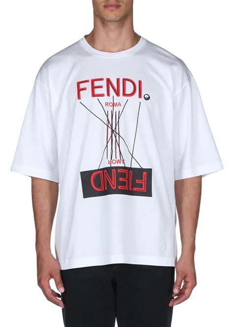 t shirt fendi noir|fendi fiend t shirt.